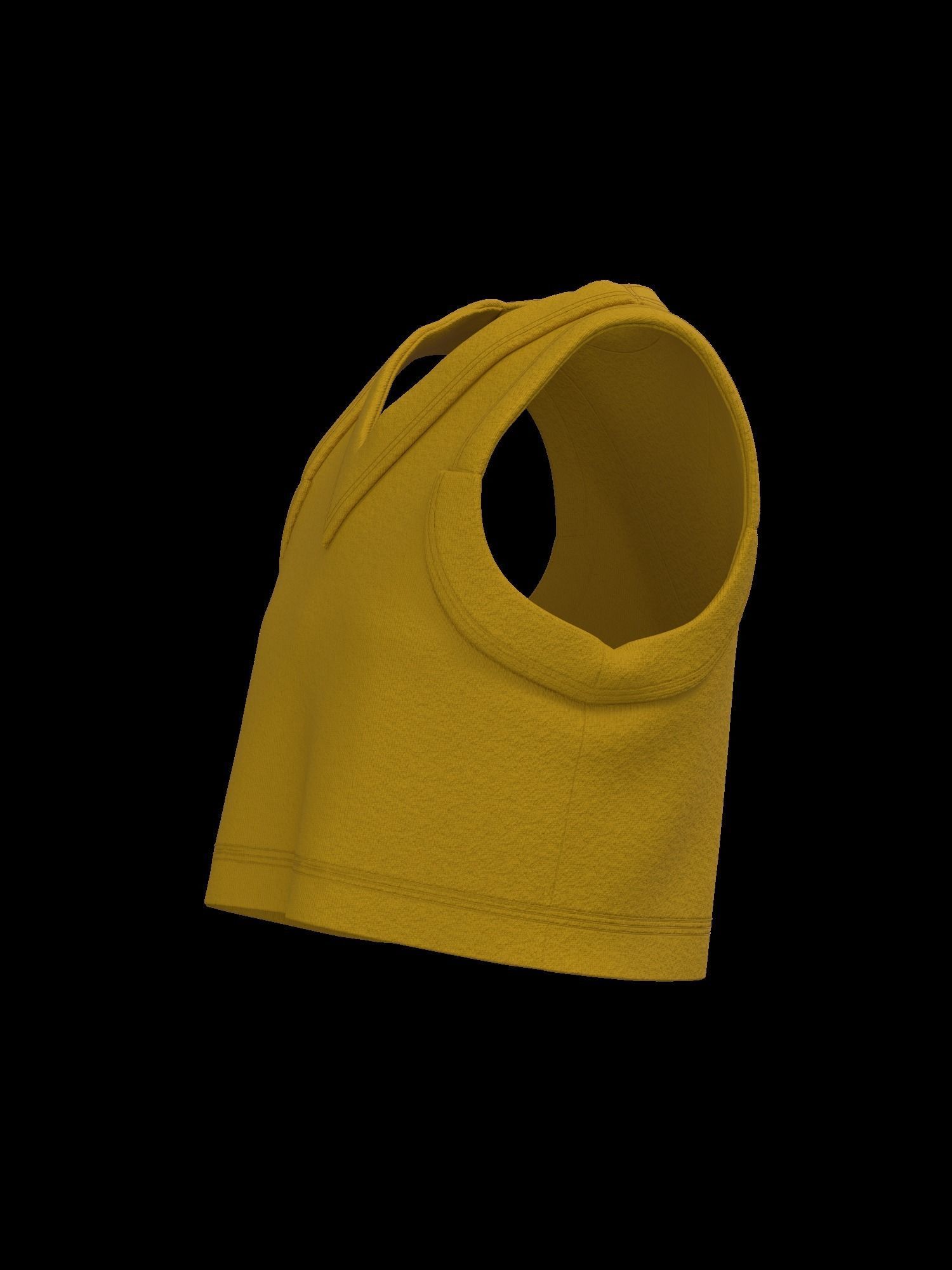 Female sweater vest 3D model_5