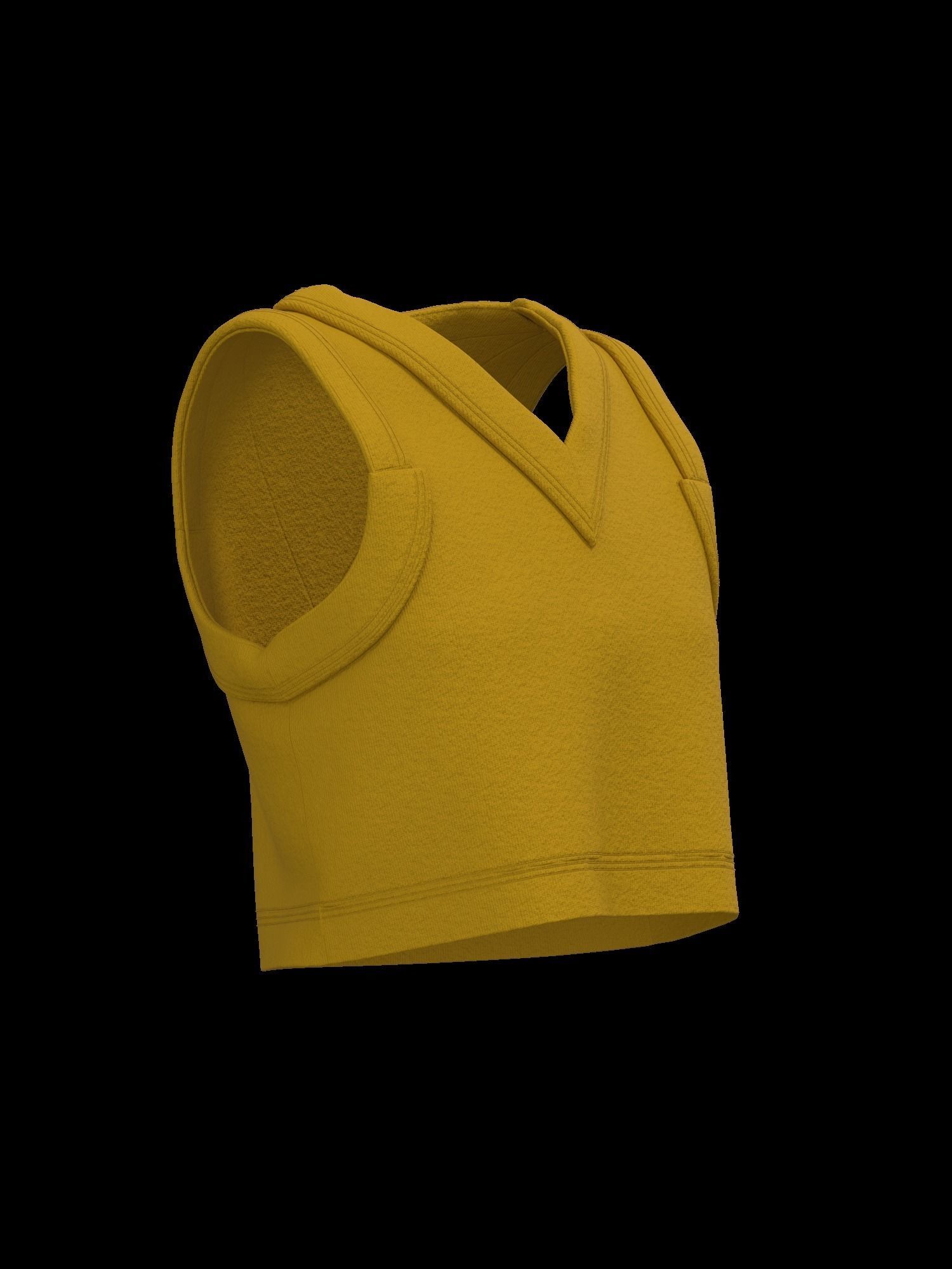 Female sweater vest 3D model_8