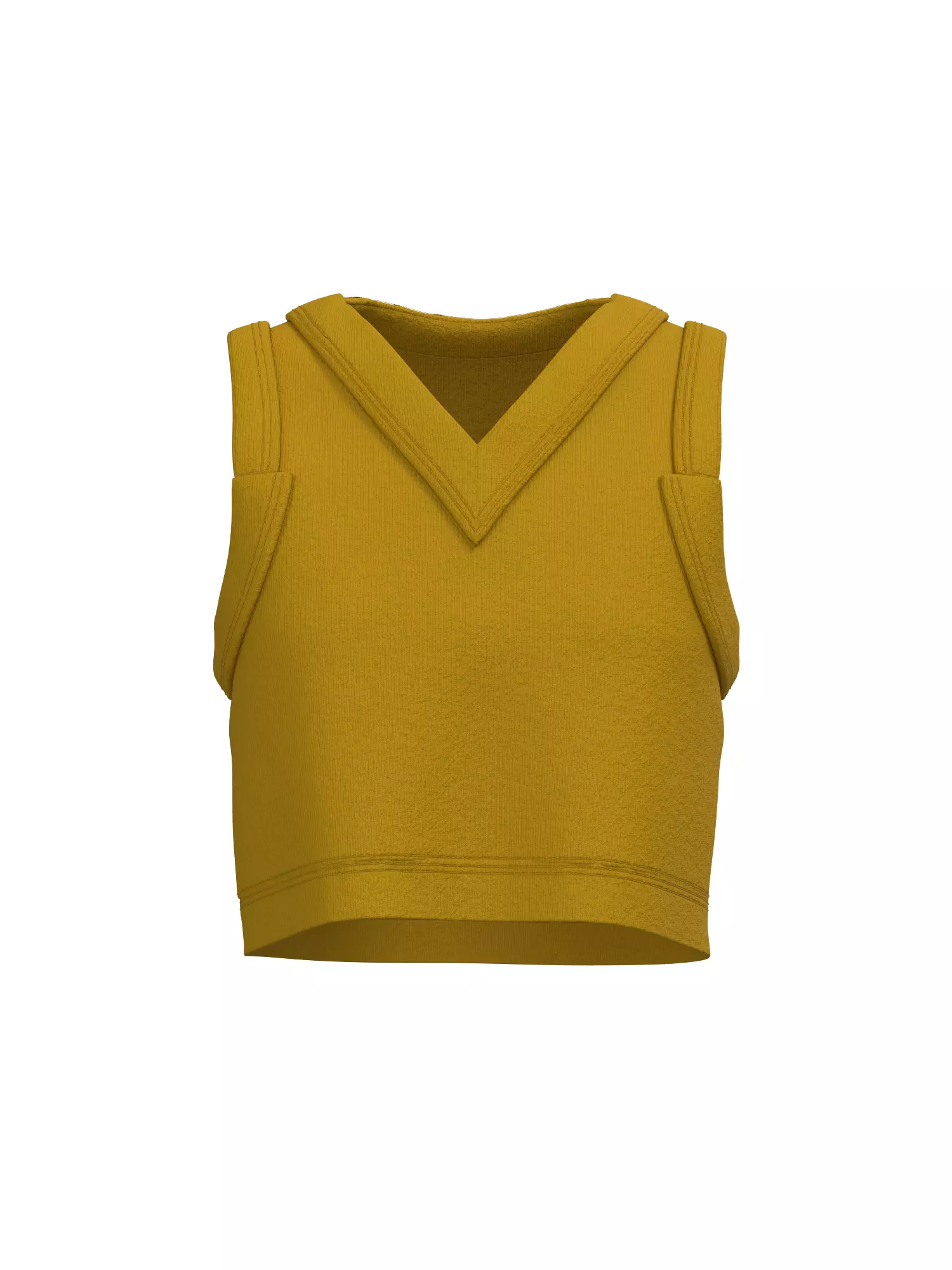 Female sweater vest 3D model_0