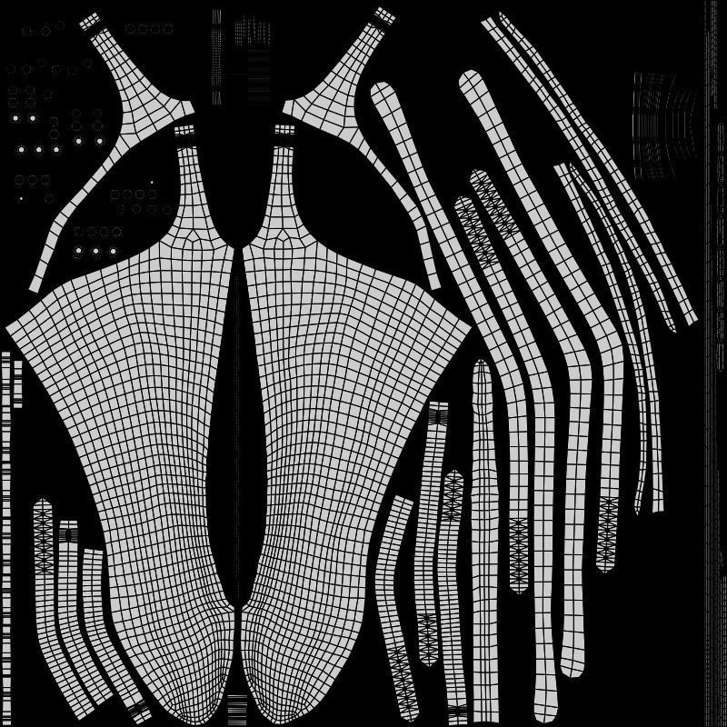 BDSM Pink restraint corset strap costume set Low-poly 3D model_14