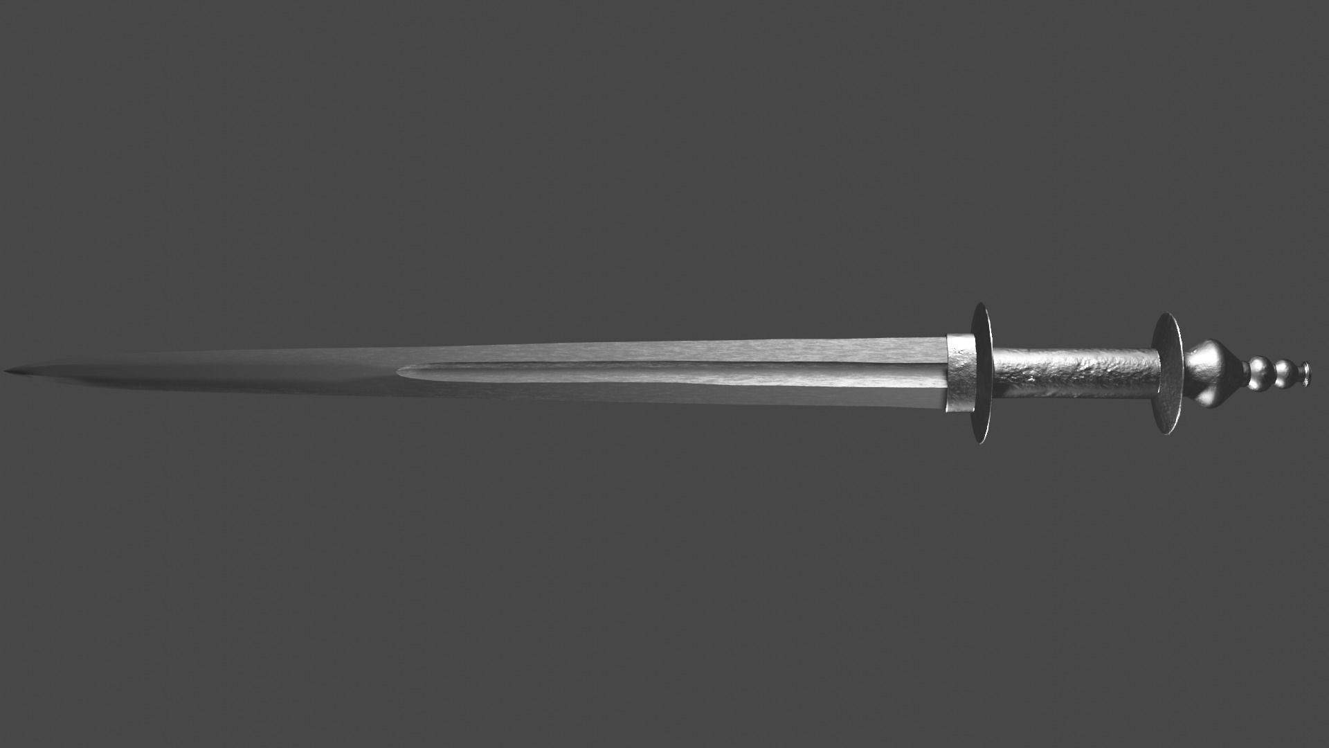 Excalibur sword with Khora handle Low-poly 3D model_4