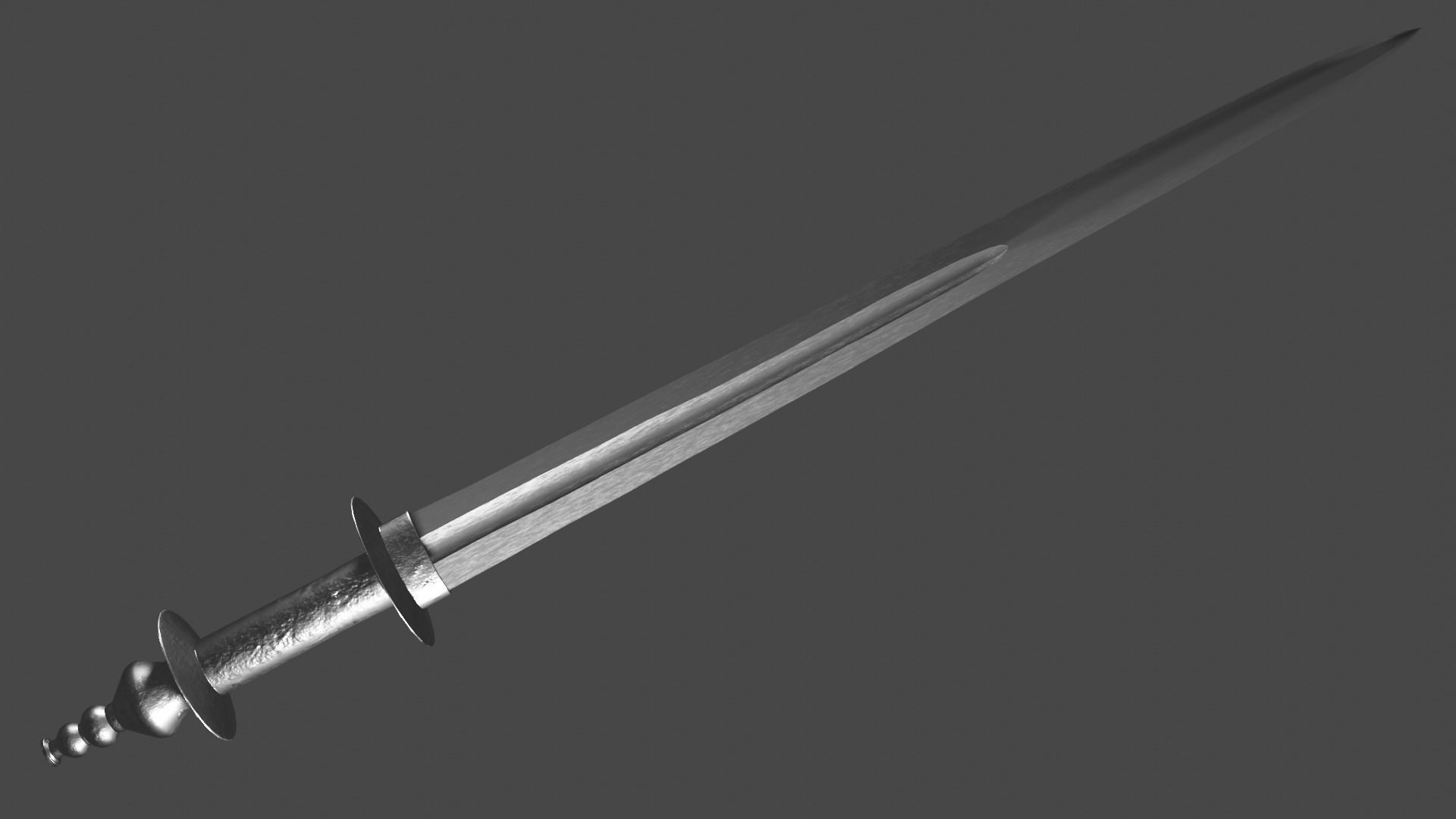 Excalibur sword with Khora handle Low-poly 3D model_2