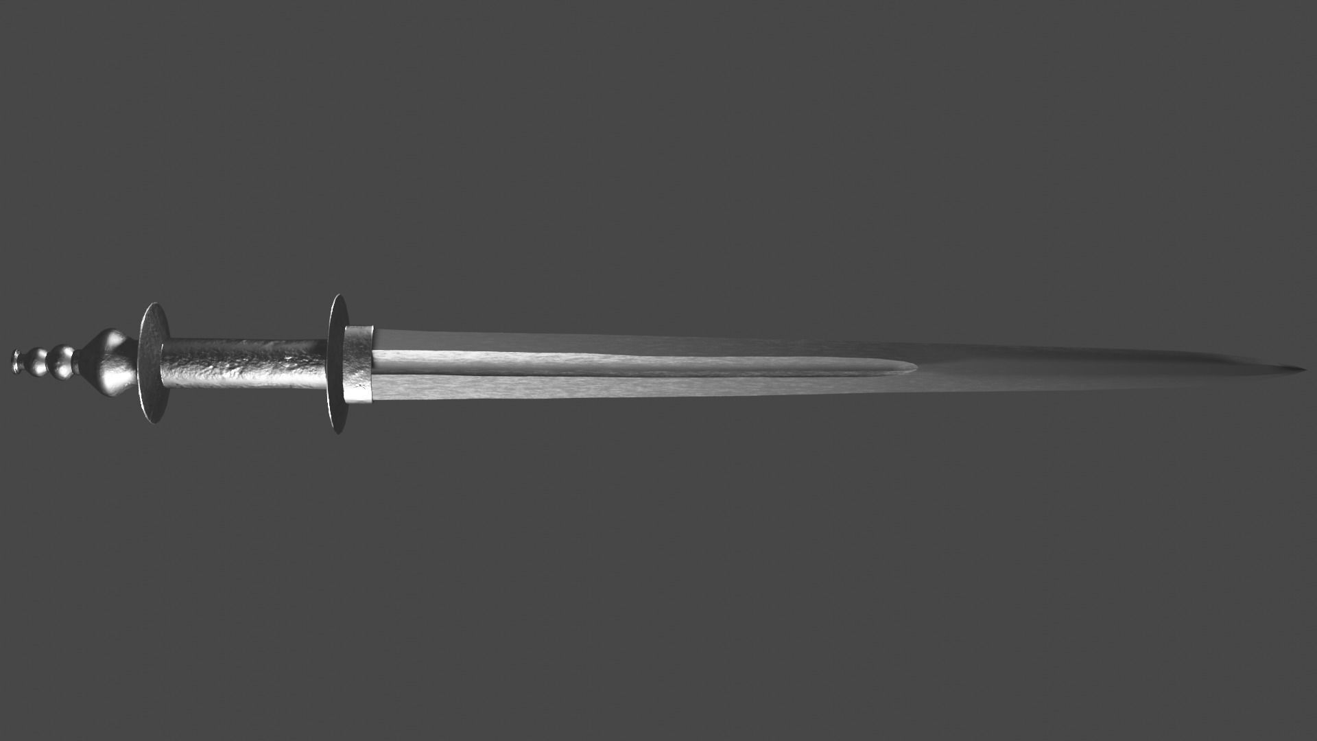 Excalibur sword with Khora handle Low-poly 3D model_5