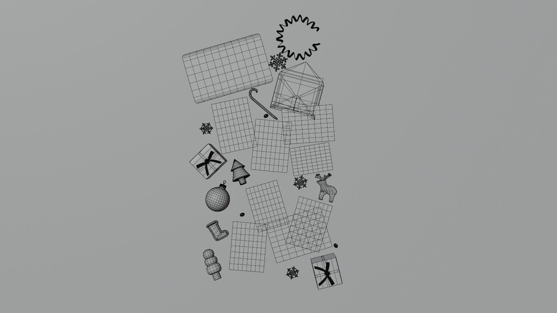 Christmas Decoration Set 3D model_12