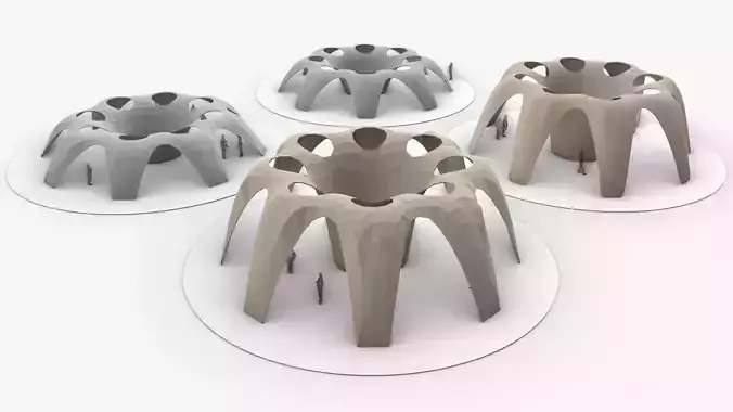 spider Vaults Pavilions 3D model