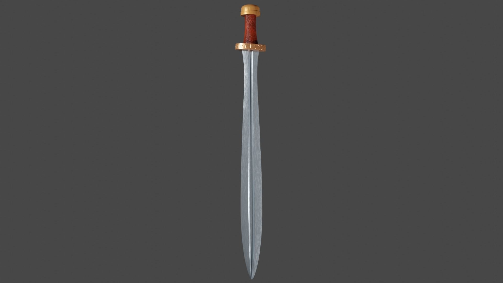 Xyphos sword with Spatha handle Low-poly 3D model_7