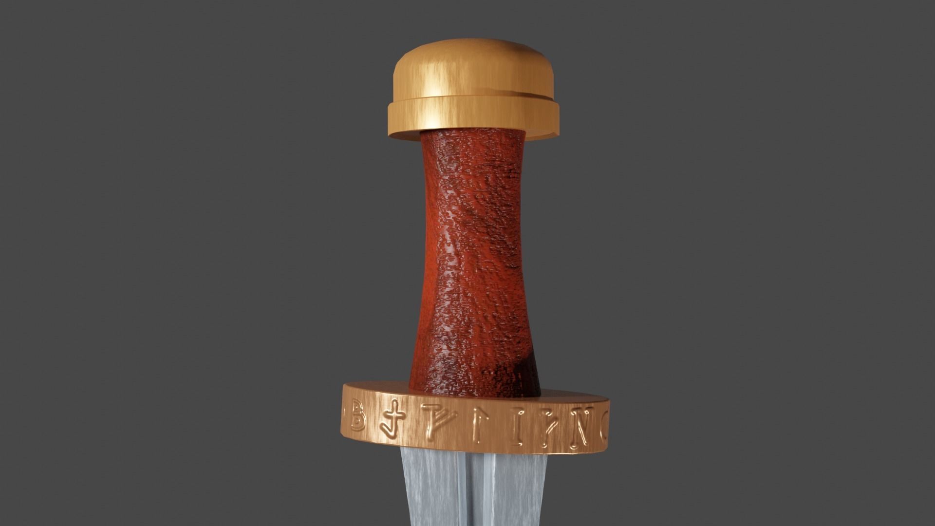 Xyphos sword with Spatha handle Low-poly 3D model_8