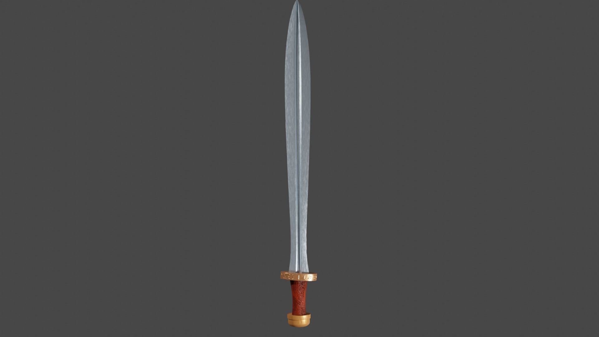 Xyphos sword with Spatha handle Low-poly 3D model_6