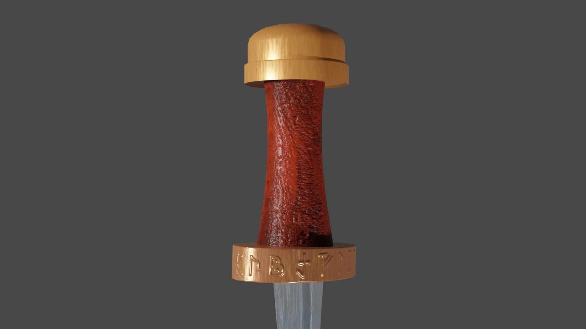Xyphos sword with Spatha handle Low-poly 3D model_10