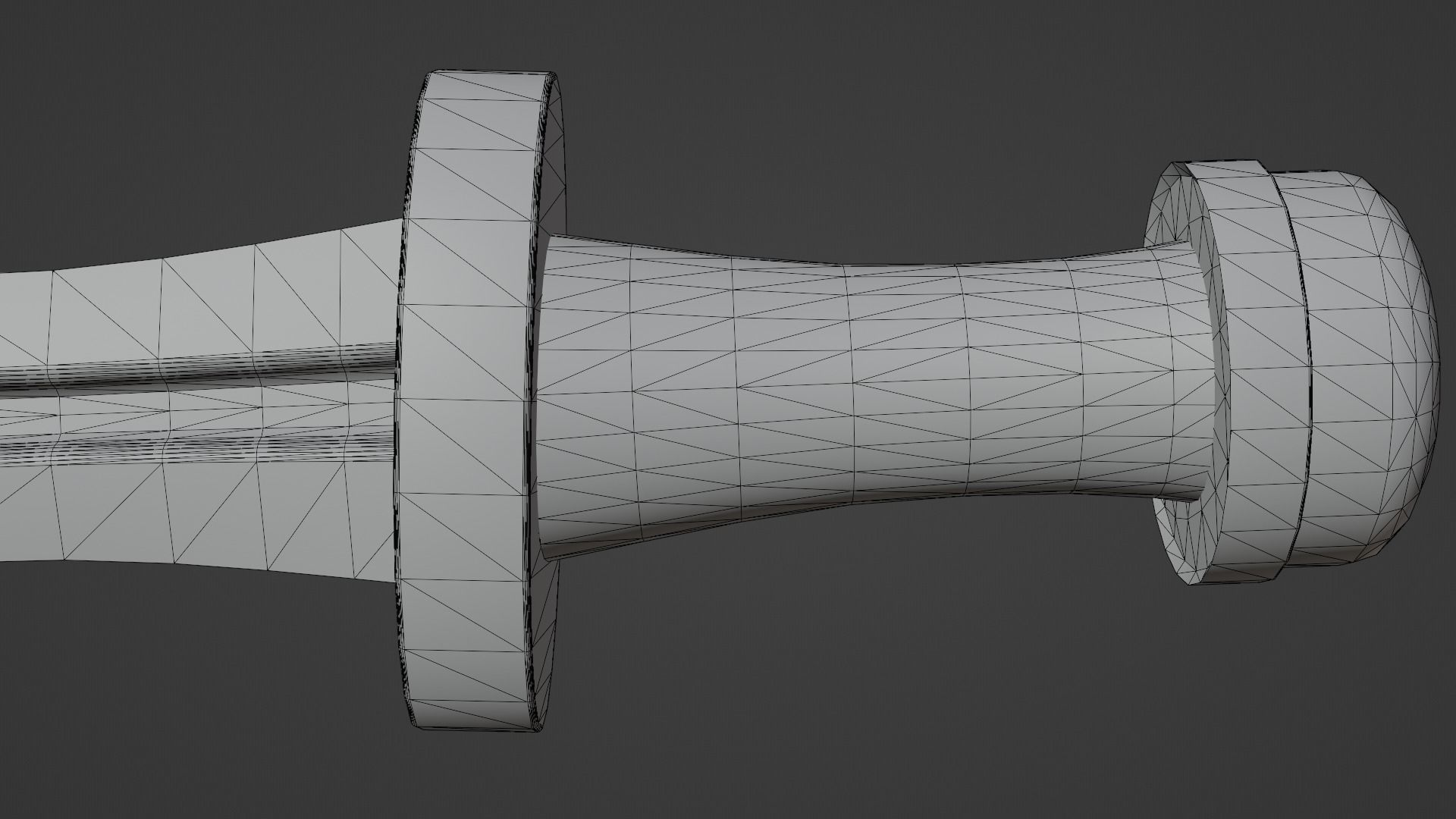 Xyphos sword with Spatha handle Low-poly 3D model_14