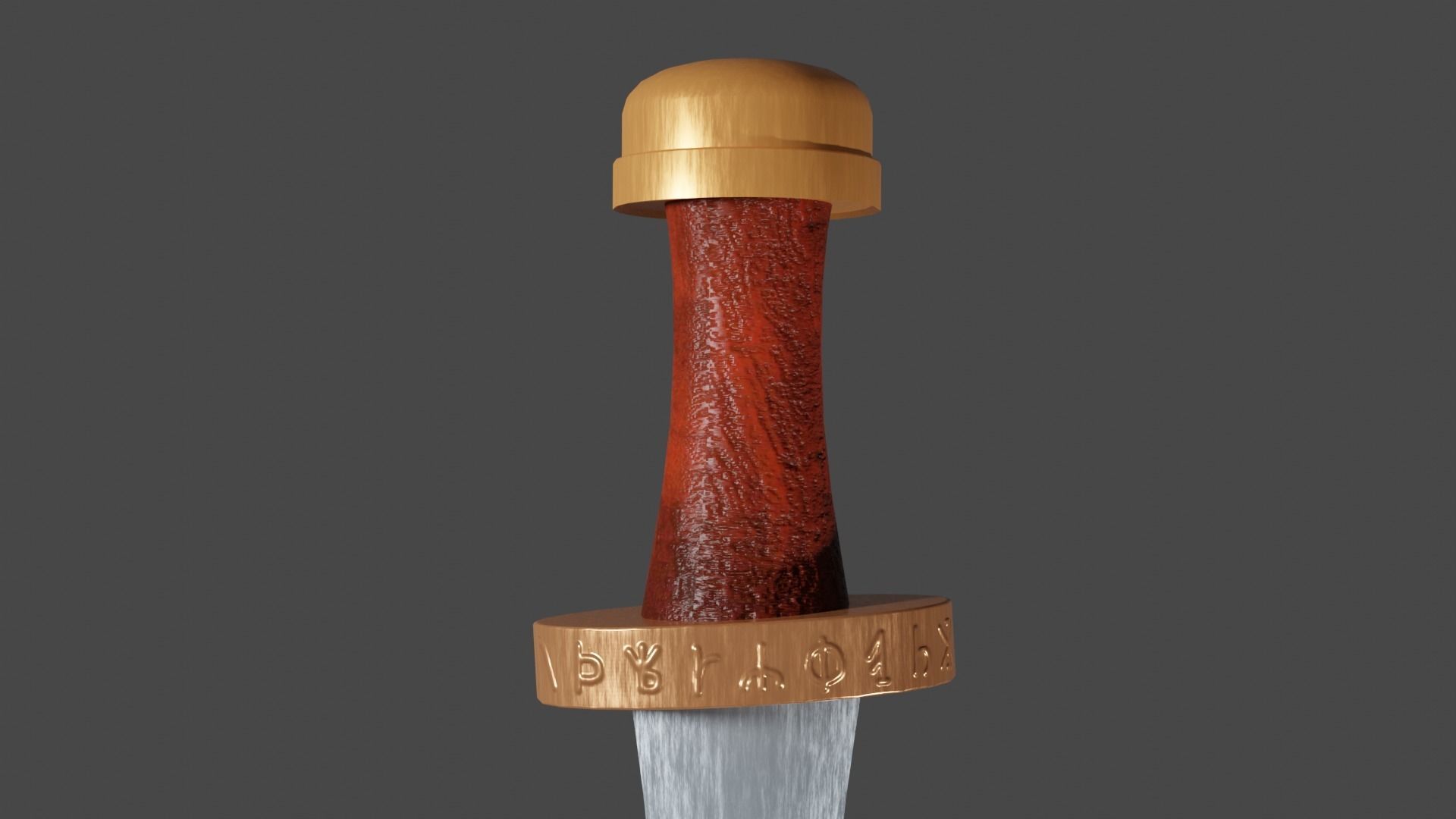 Xyphos sword with Spatha handle Low-poly 3D model_9