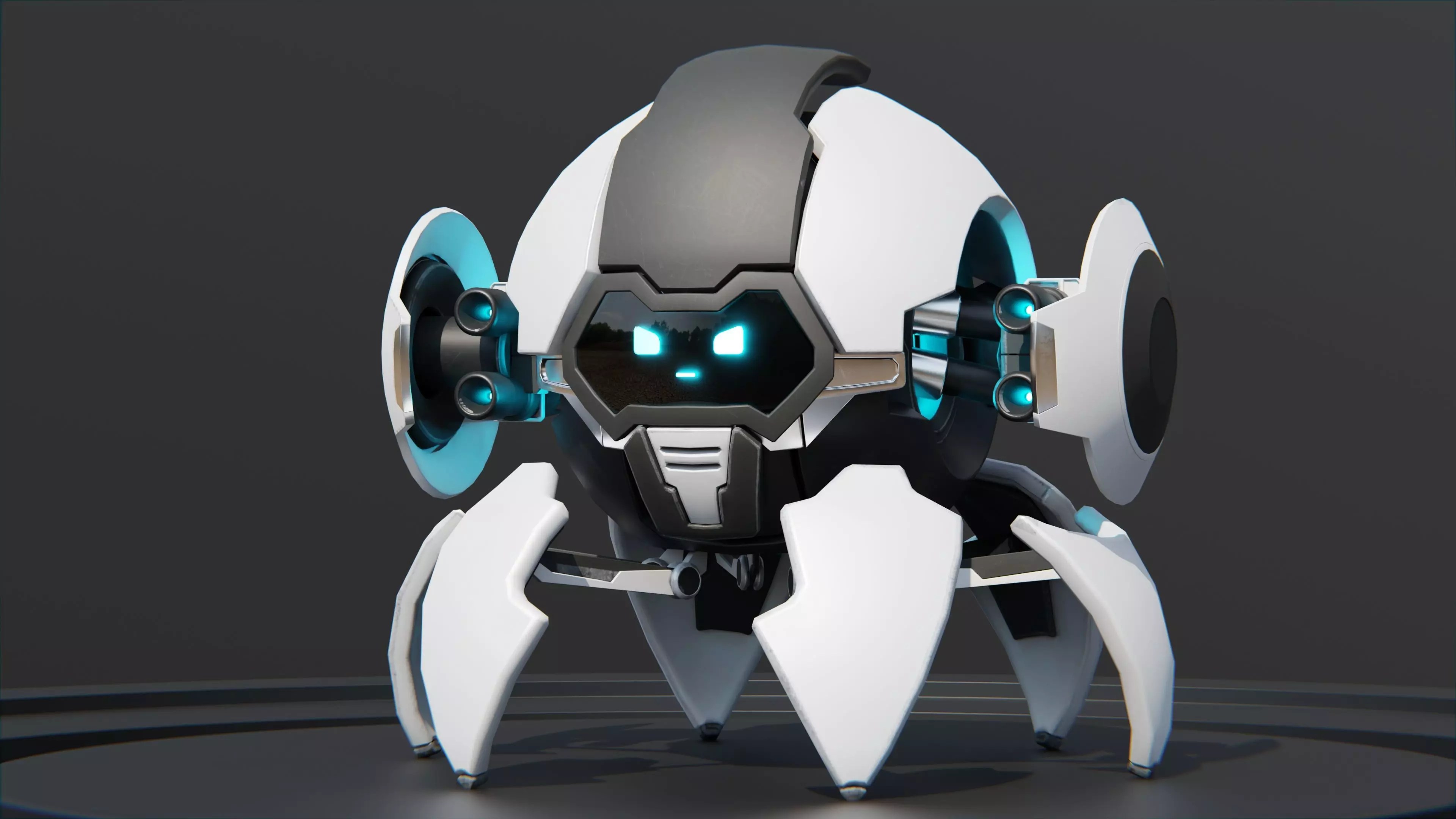 Spider Robot Low-poly 3D model_0