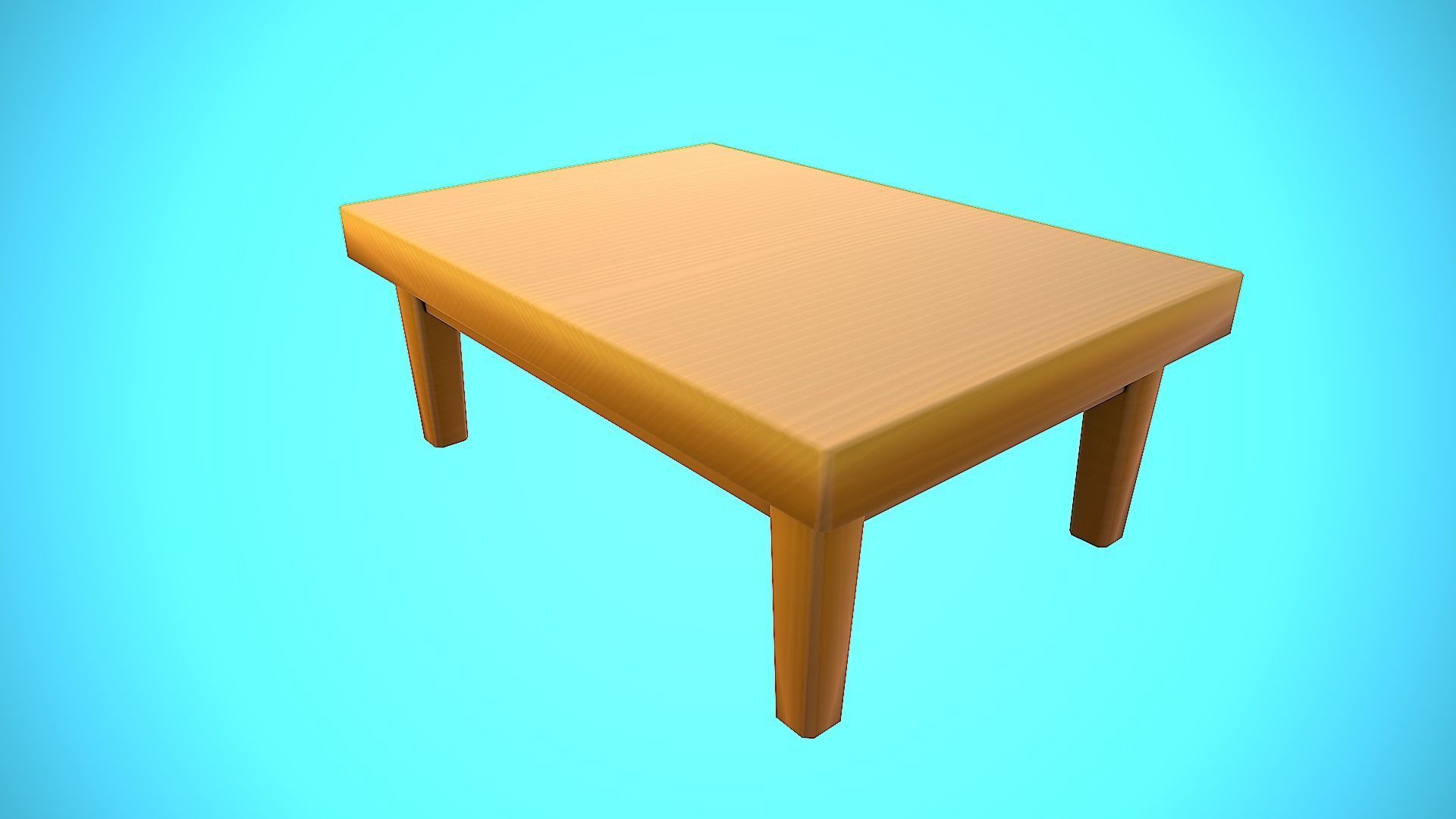 TABLE 02 FURNITURE CARTOON STYLIZED Low-poly 3D model_10