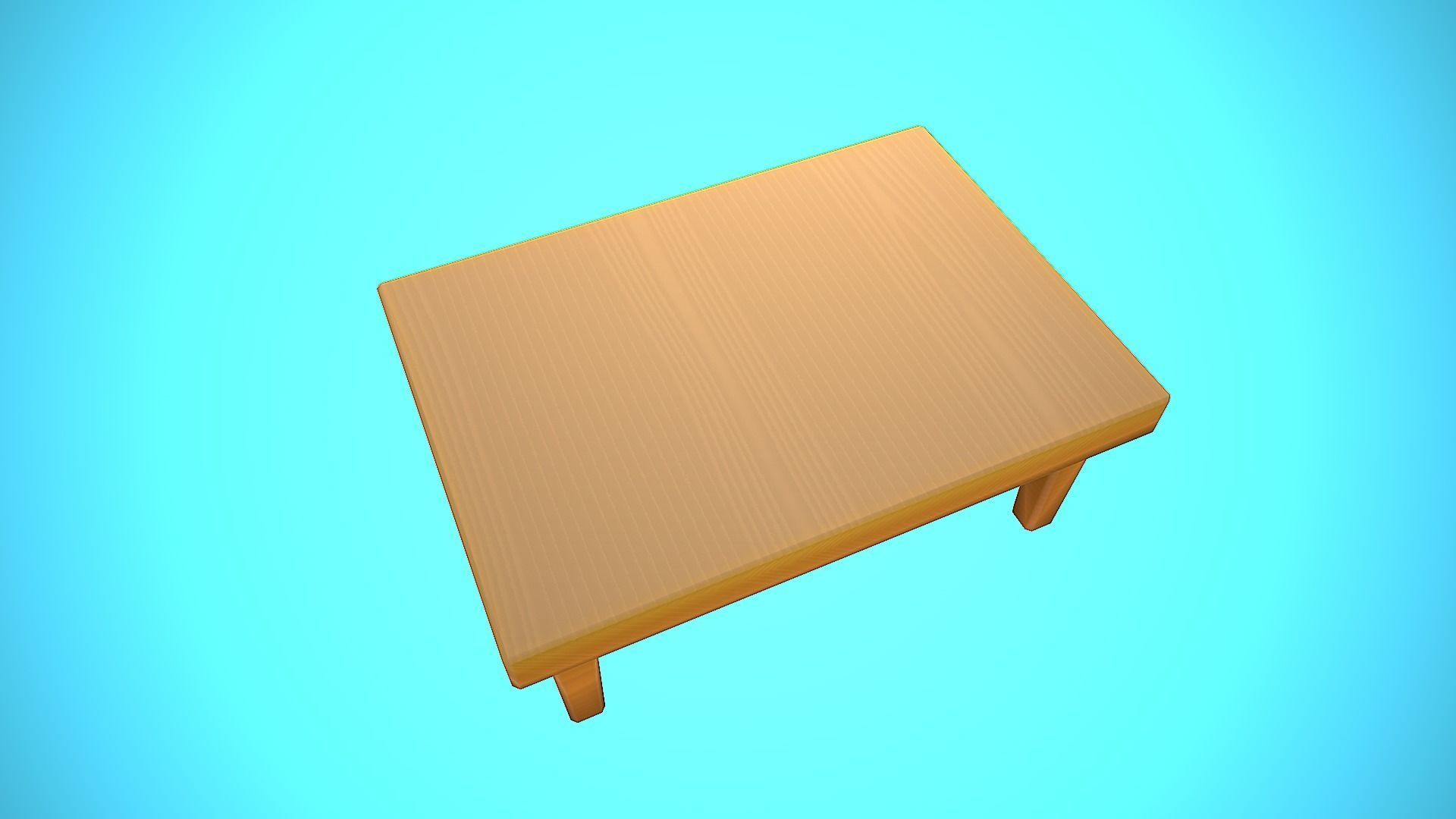 TABLE 02 FURNITURE CARTOON STYLIZED Low-poly 3D model_12
