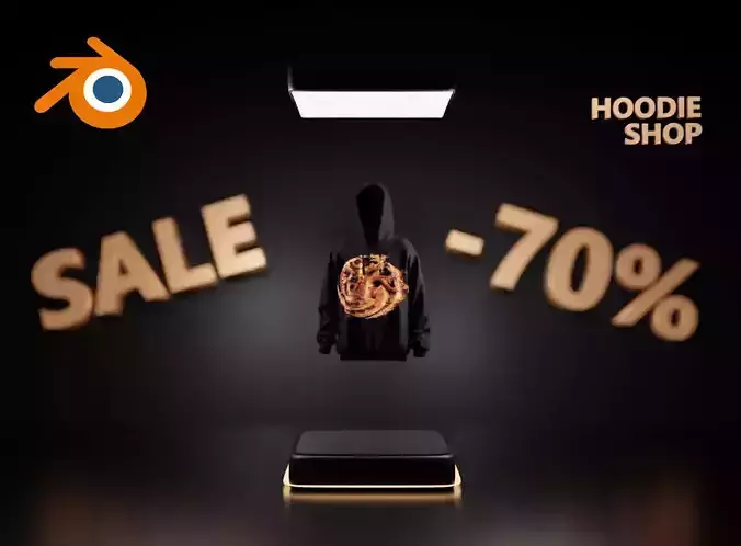 3d Mocap of Hoodie clothes Blender product animation