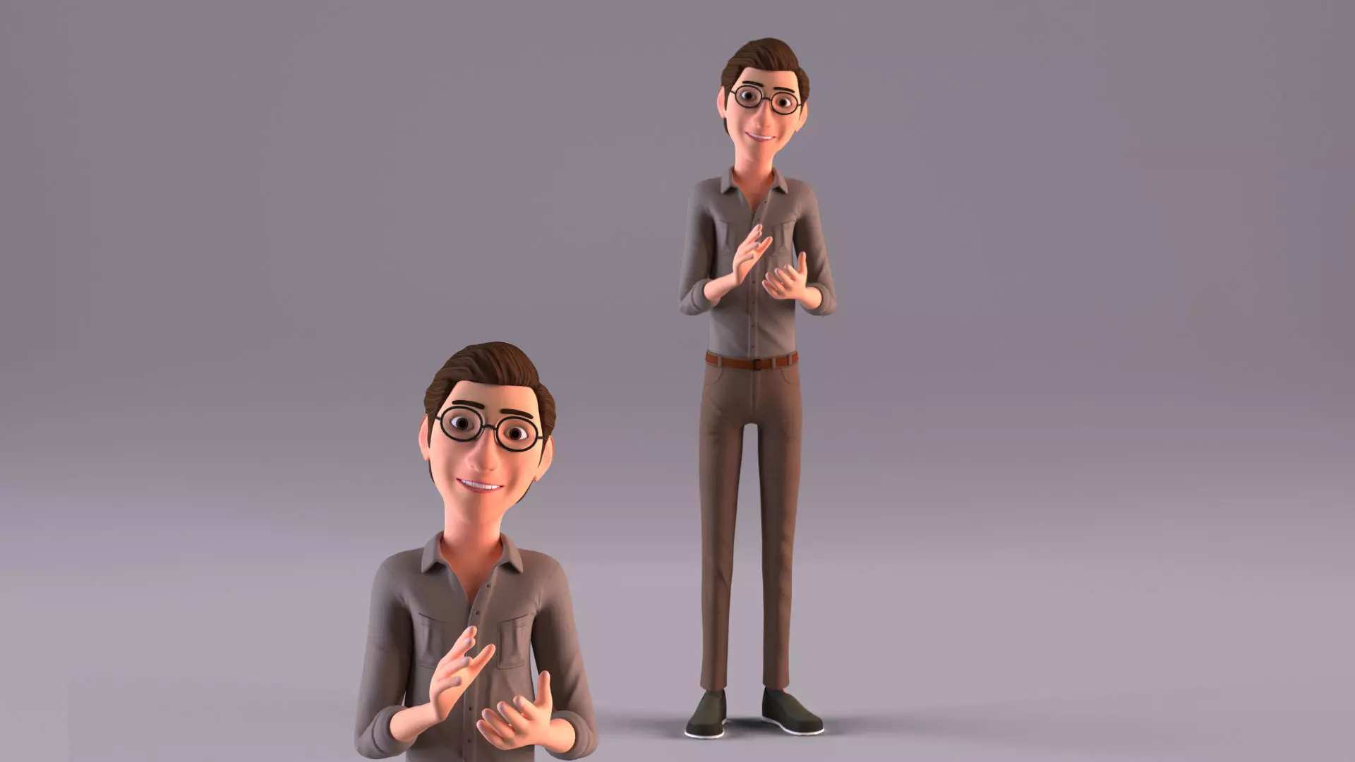 Young Man - Rigged Low-poly 3D model_0