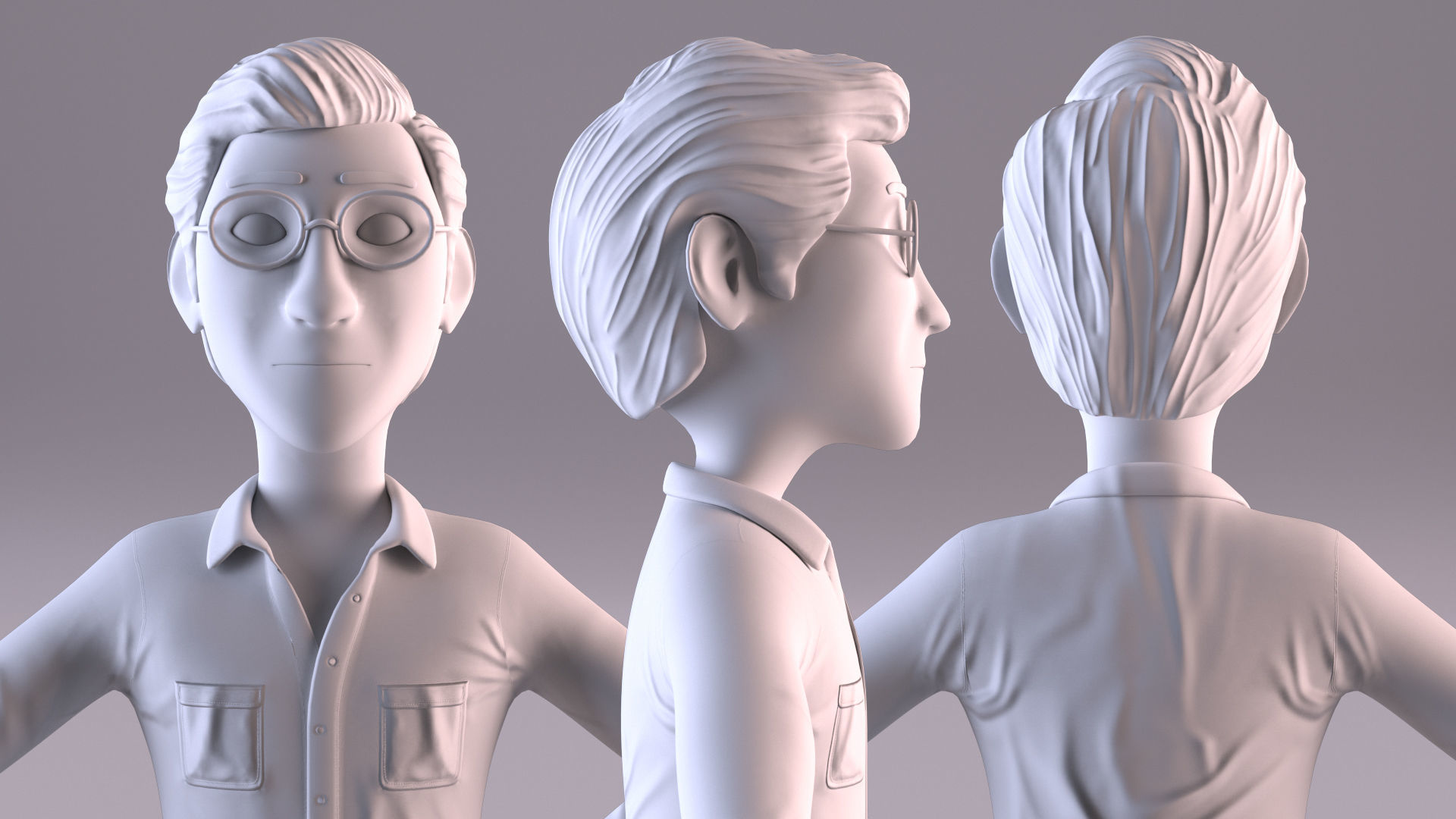 Young Man - Rigged Low-poly 3D model_12