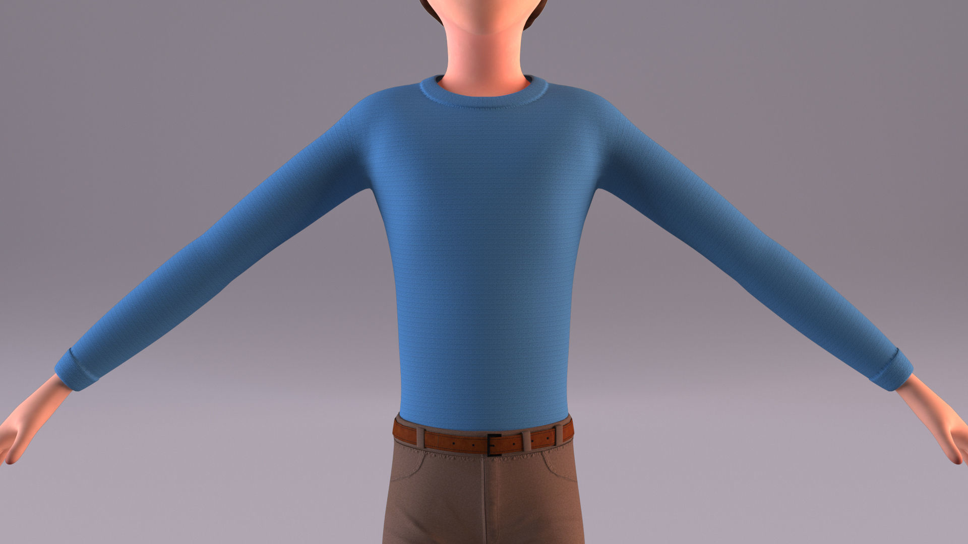 Young Man - Rigged Low-poly 3D model_7