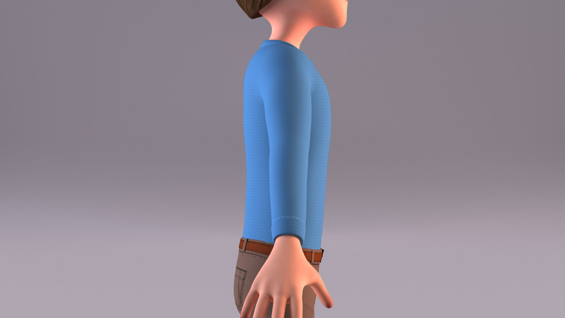 Young Man - Rigged Low-poly 3D model_8