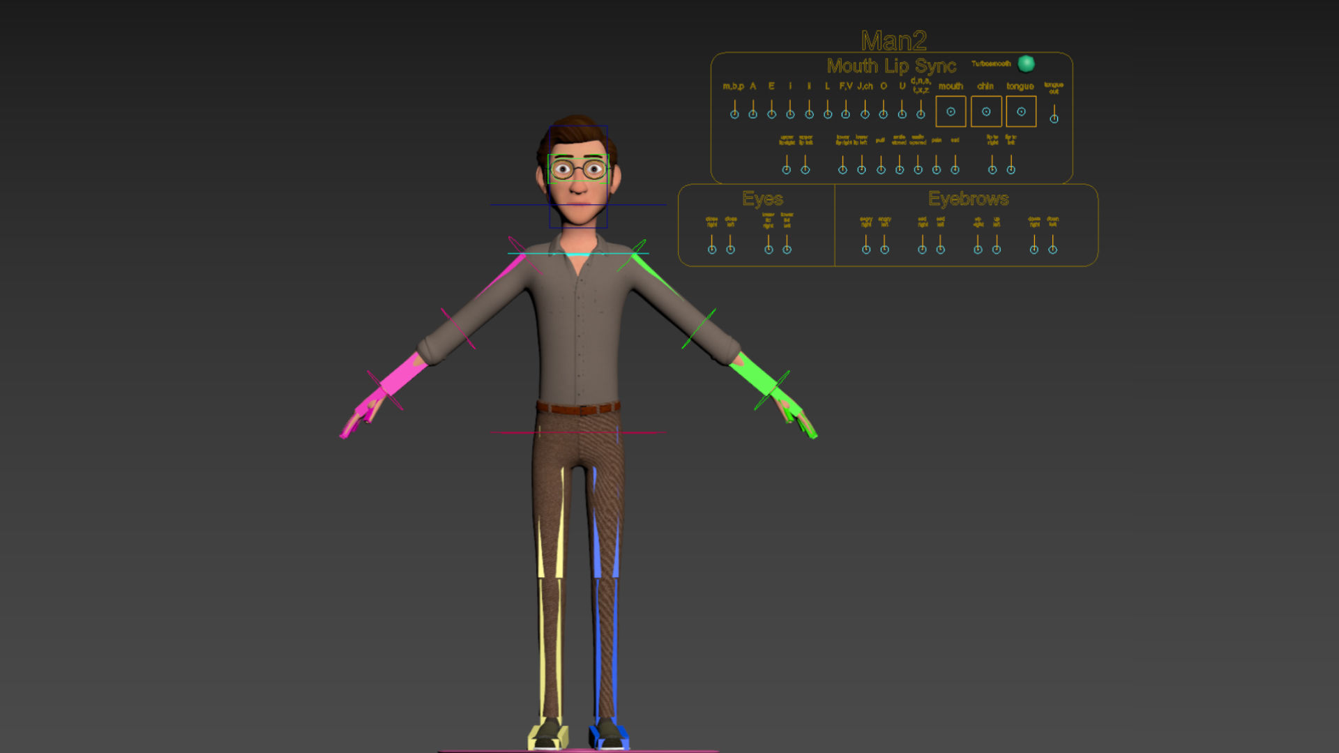 Young Man - Rigged Low-poly 3D model_2