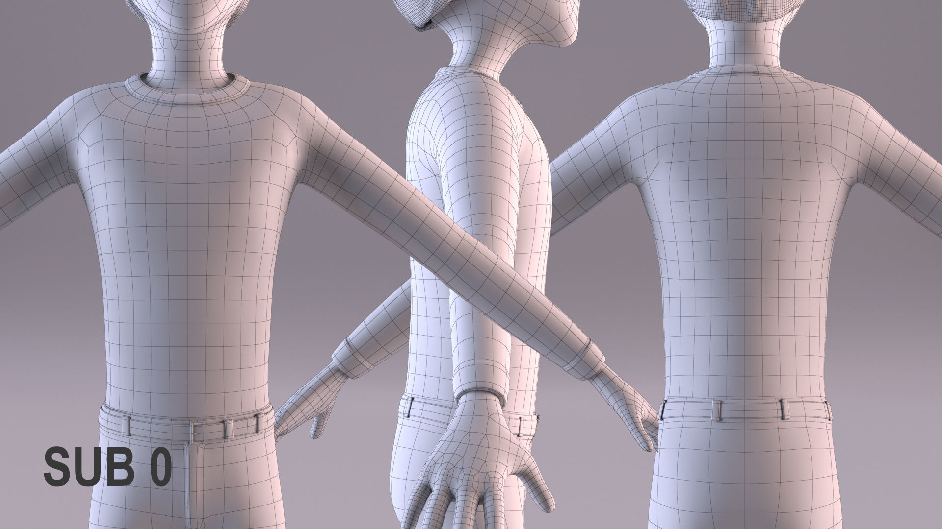 Young Man - Rigged Low-poly 3D model_19