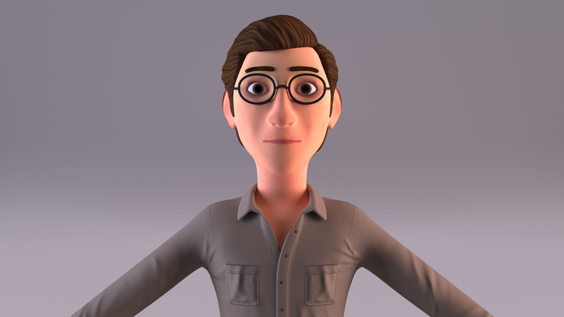 Young Man - Rigged Low-poly 3D model_1
