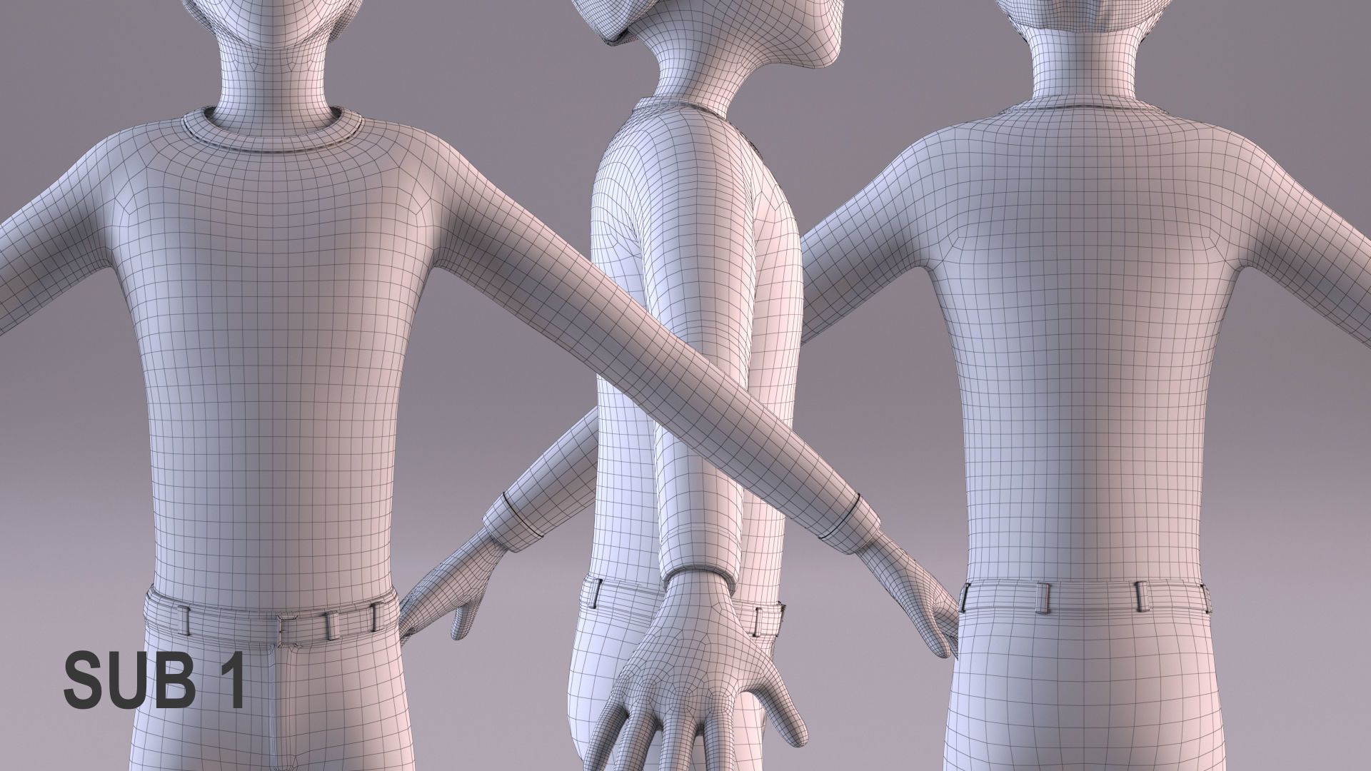 Young Man - Rigged Low-poly 3D model_20