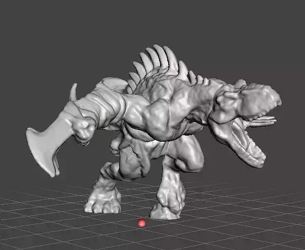 LIZARDMEN RAVAGER MINIATURE MODEL FANTASY GAMES DND AND RPG