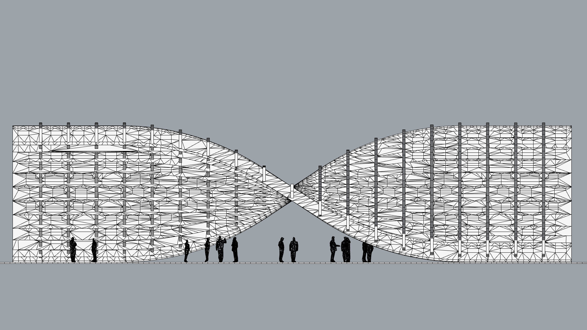 Waffle double Waves Structure 3D model_53
