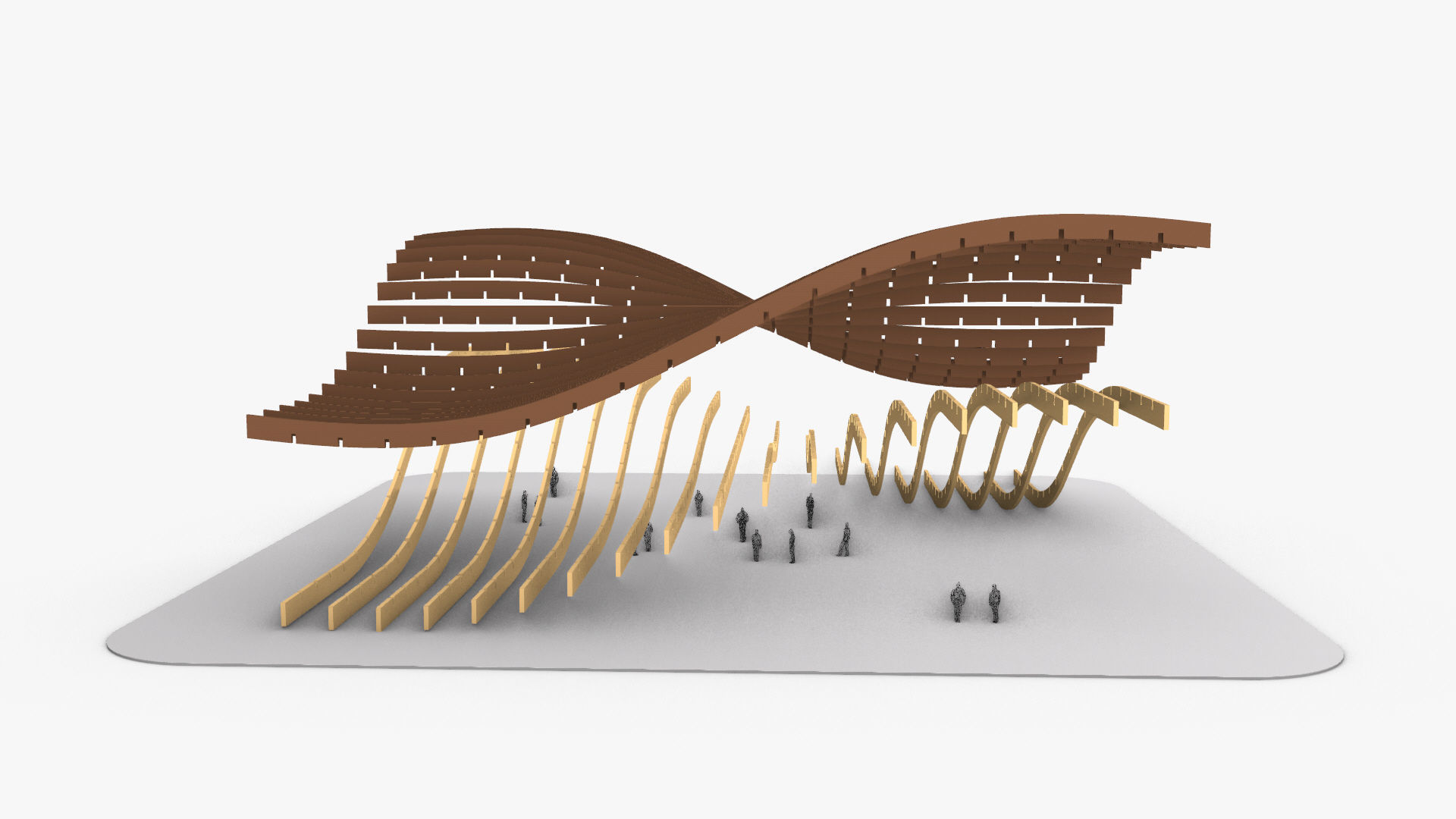 Waffle double Waves Structure 3D model_24