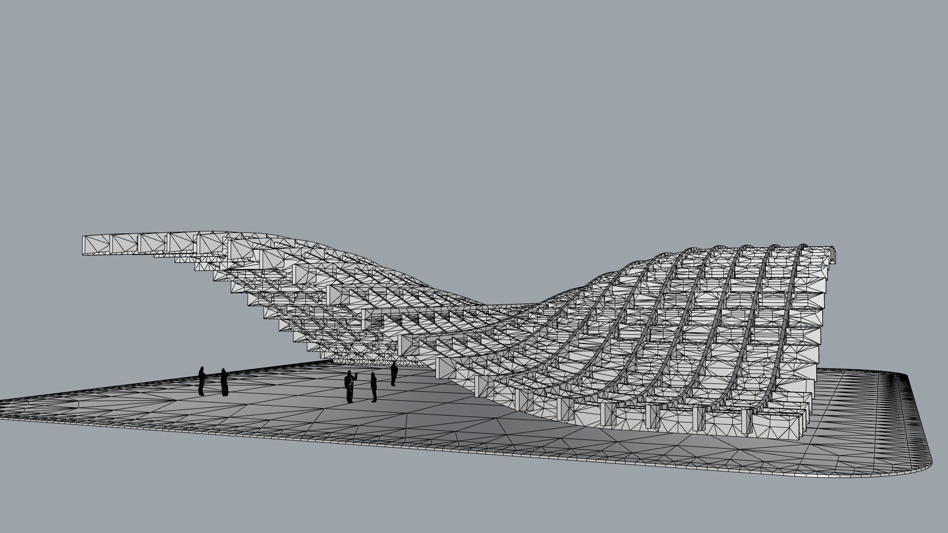 Waffle double Waves Structure 3D model_32