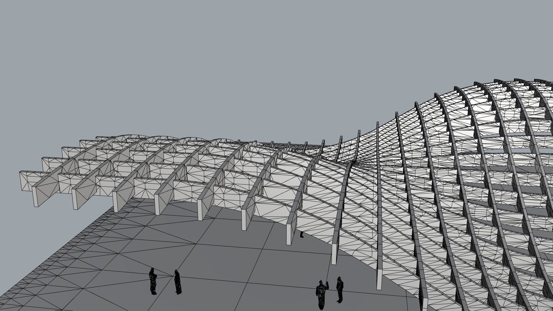 Waffle double Waves Structure 3D model_38