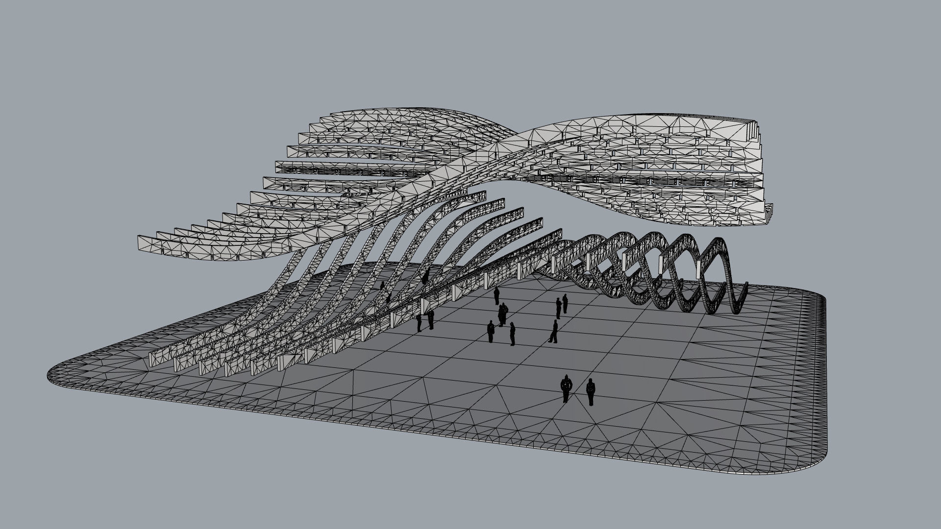 Waffle double Waves Structure 3D model_47