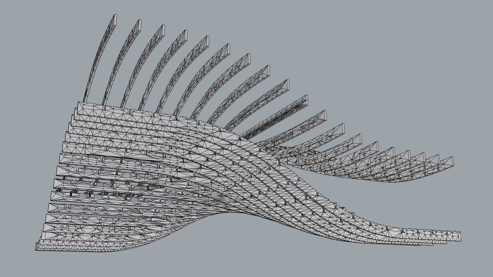 Waffle double Waves Structure 3D model_51