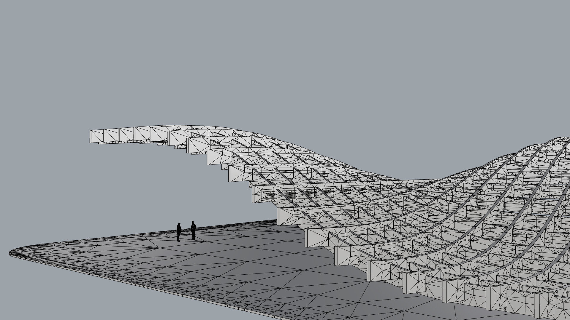Waffle double Waves Structure 3D model_37