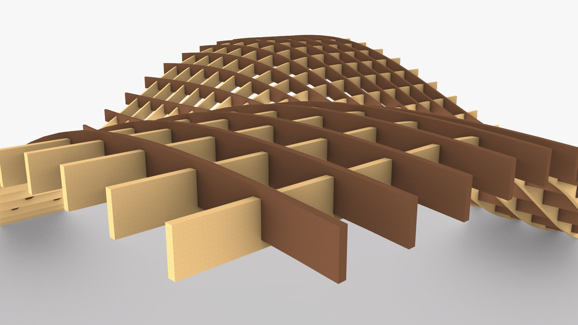 Waffle double Waves Structure 3D model_20