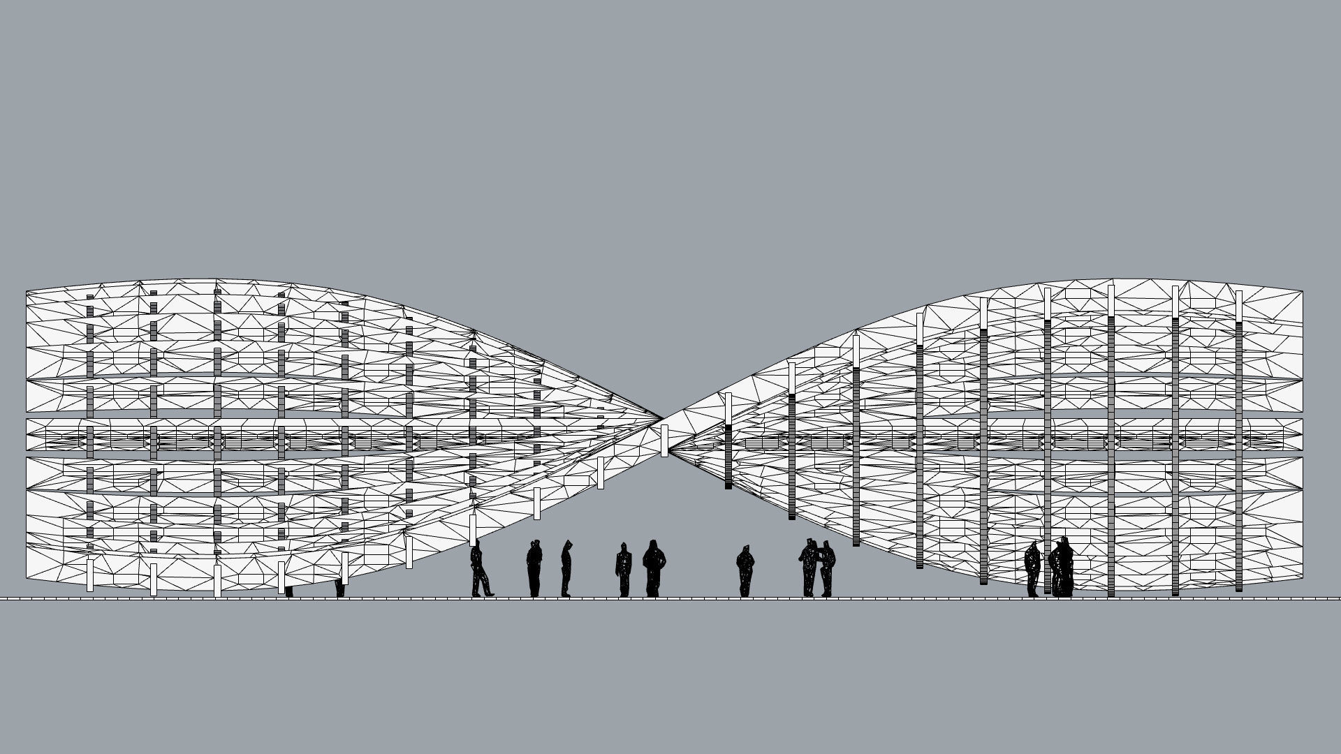 Waffle double Waves Structure 3D model_54