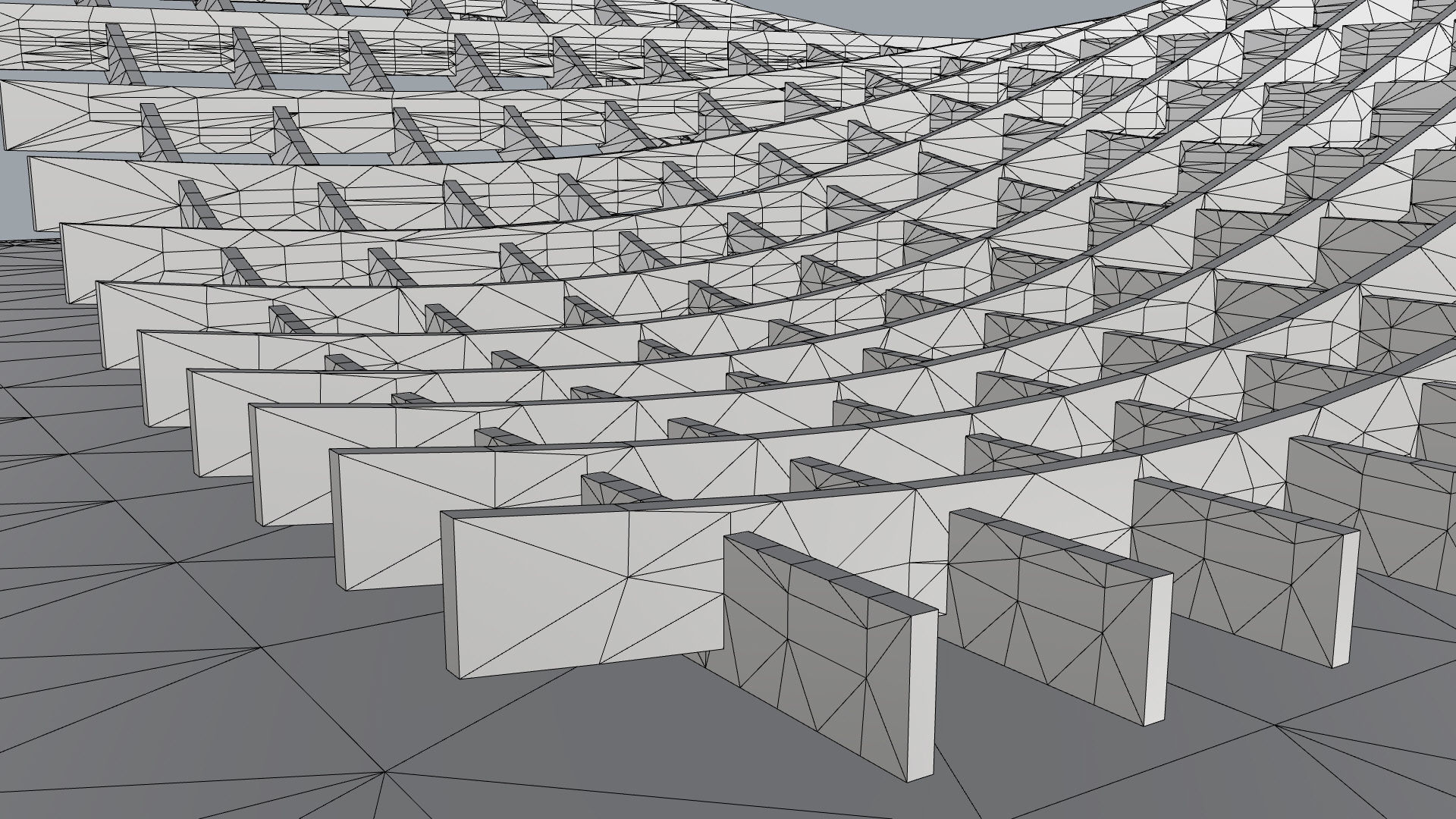 Waffle double Waves Structure 3D model_44
