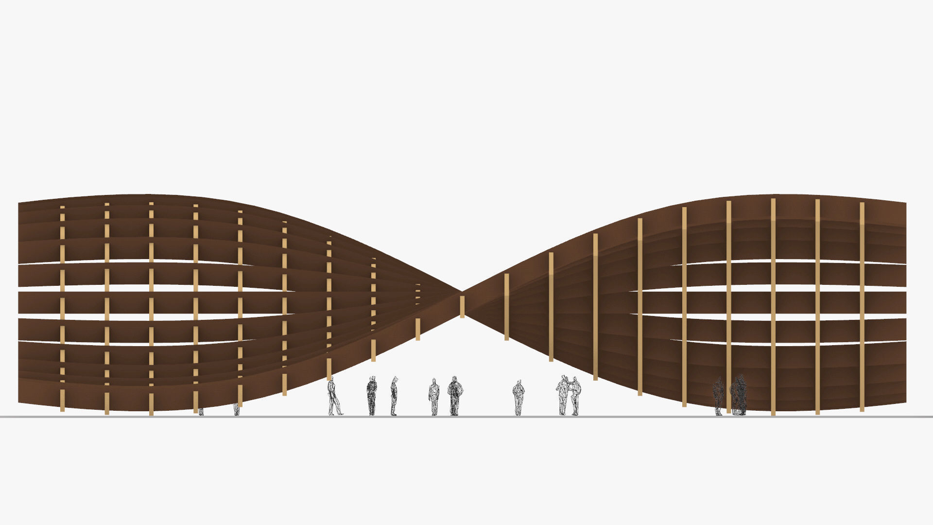 Waffle double Waves Structure 3D model_29