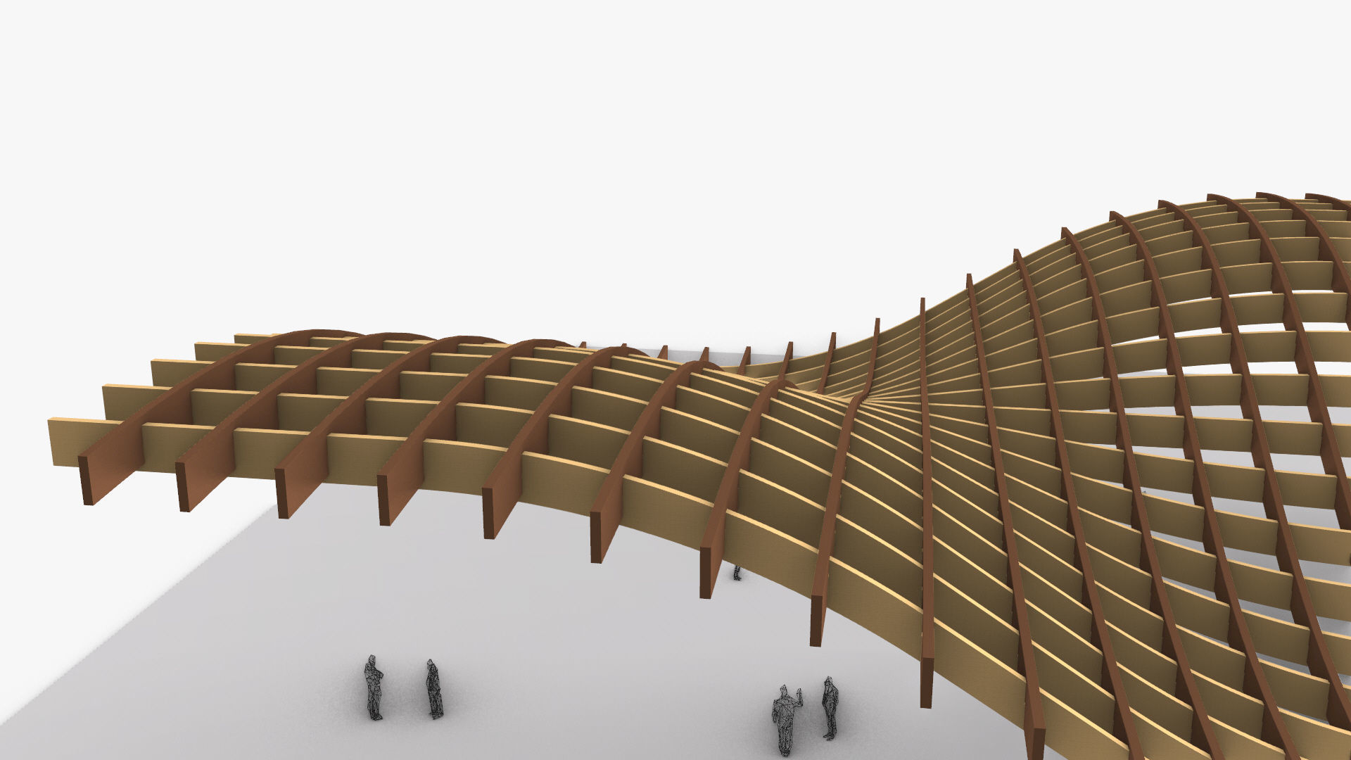 Waffle double Waves Structure 3D model_13