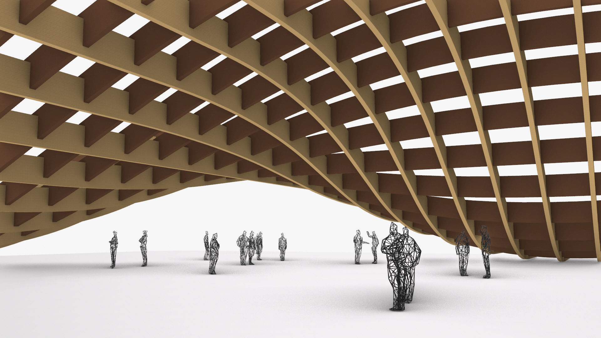 Waffle double Waves Structure 3D model_15