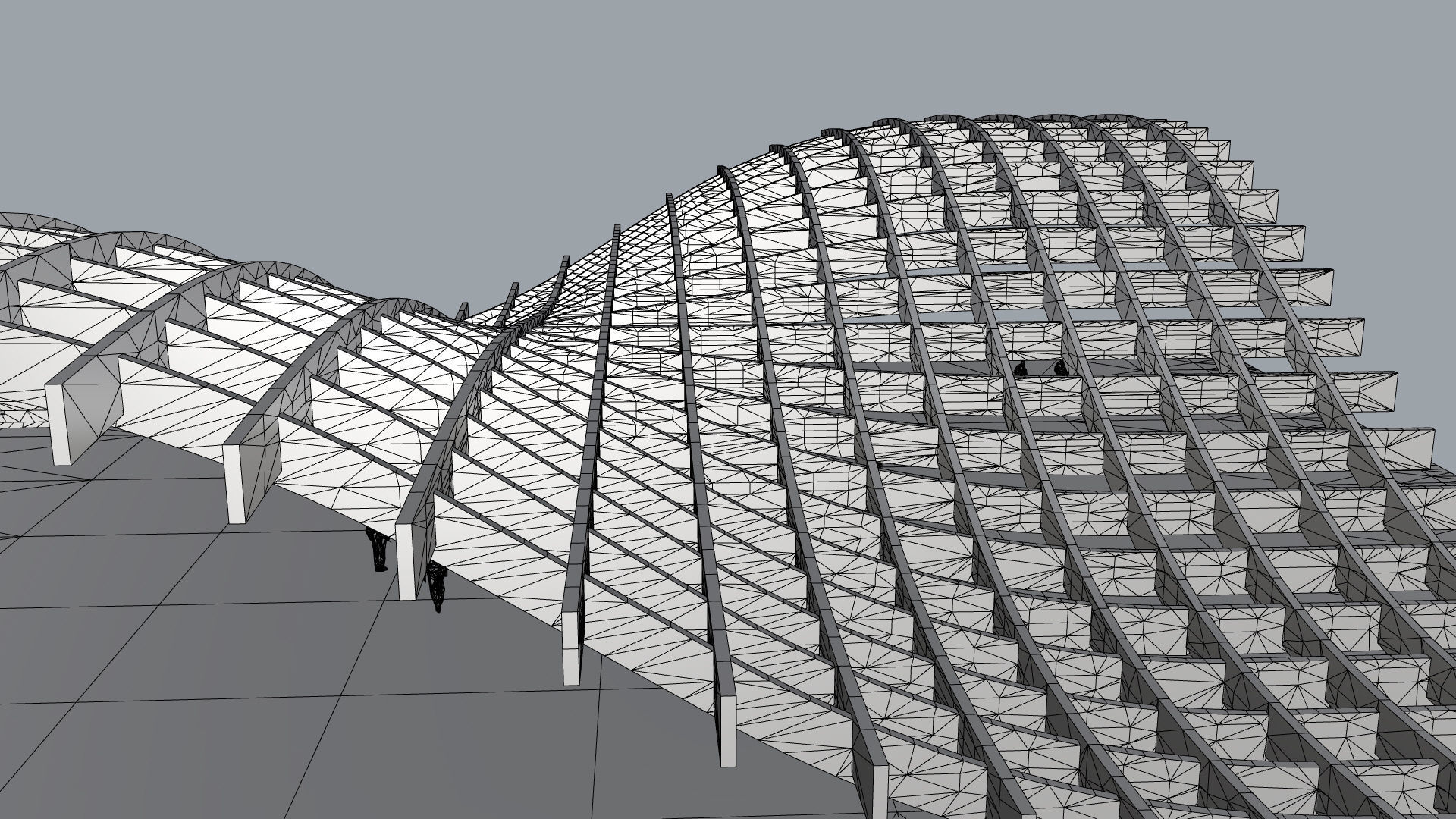 Waffle double Waves Structure 3D model_46