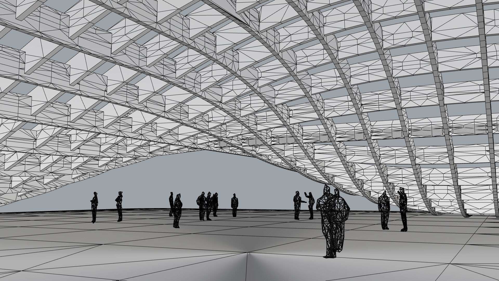 Waffle double Waves Structure 3D model_40