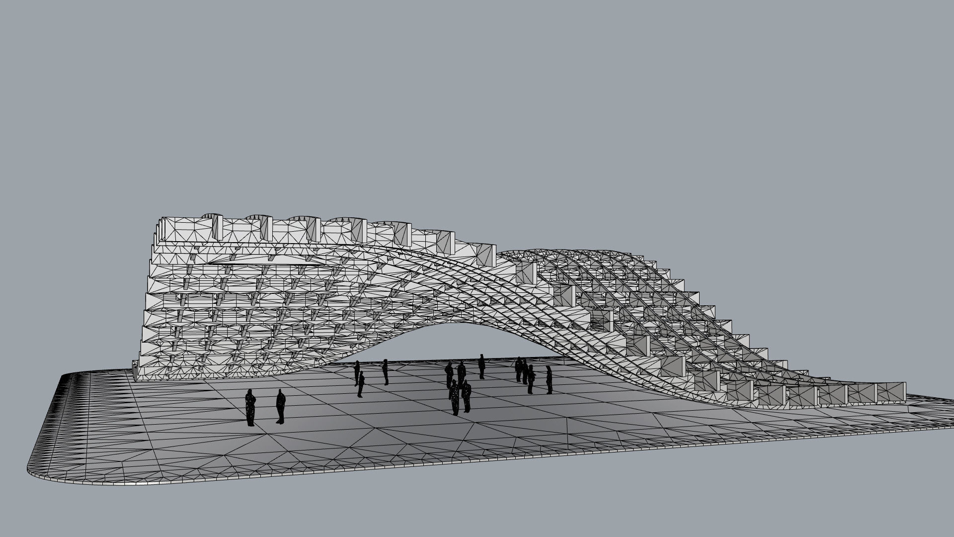 Waffle double Waves Structure 3D model_34