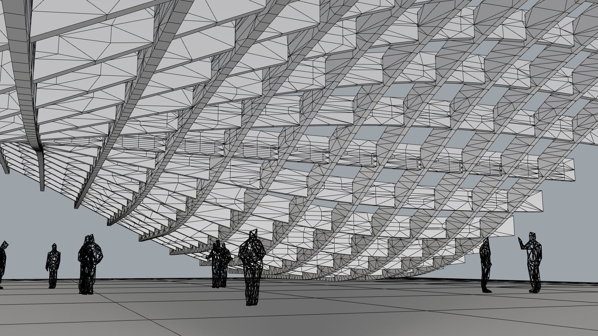 Waffle double Waves Structure 3D model_41