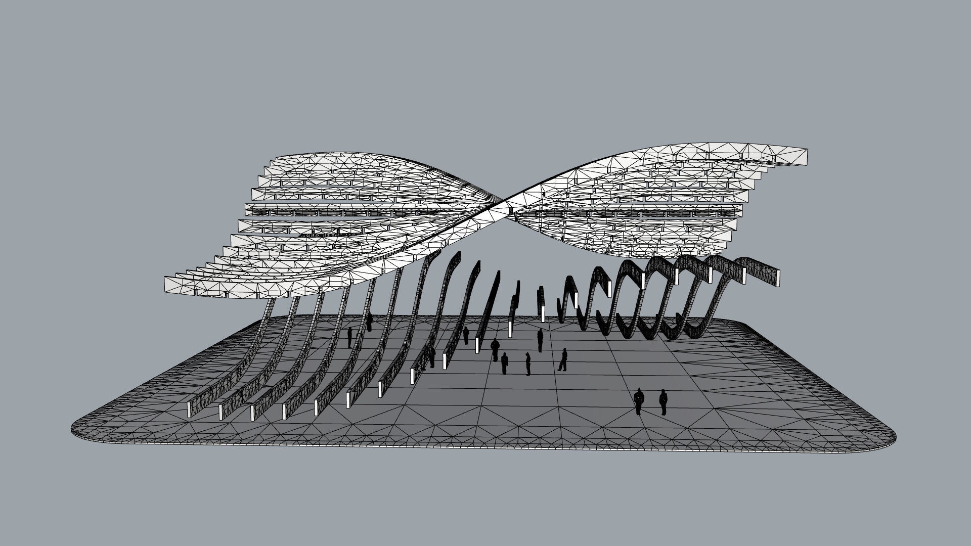 Waffle double Waves Structure 3D model_49