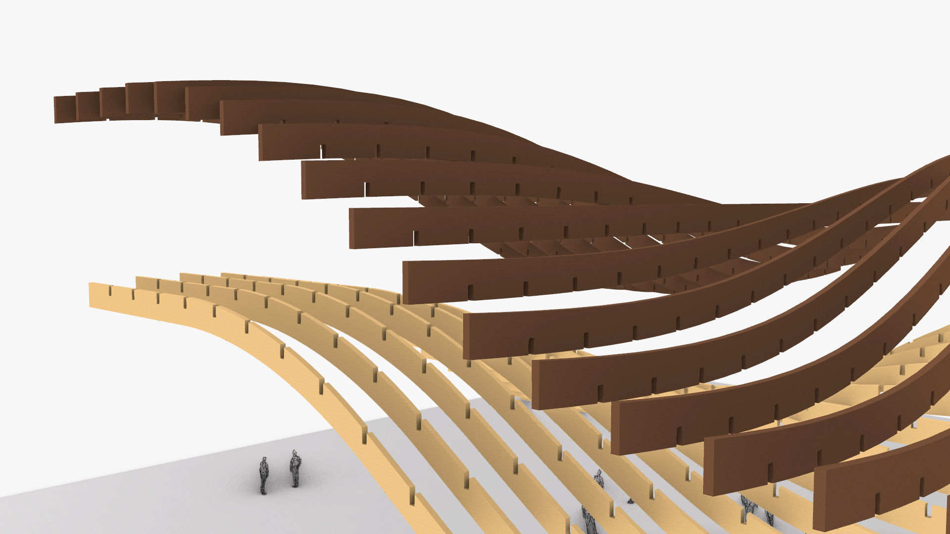 Waffle double Waves Structure 3D model_27
