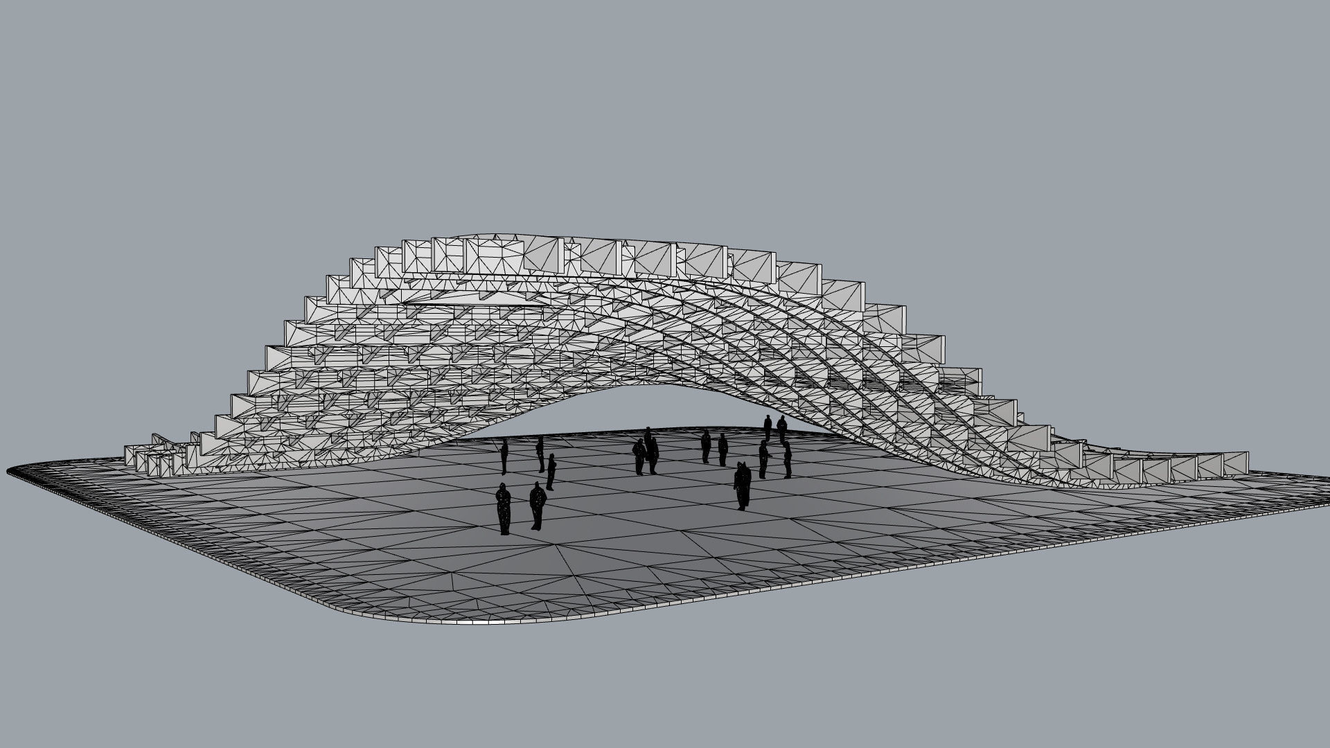 Waffle double Waves Structure 3D model_31