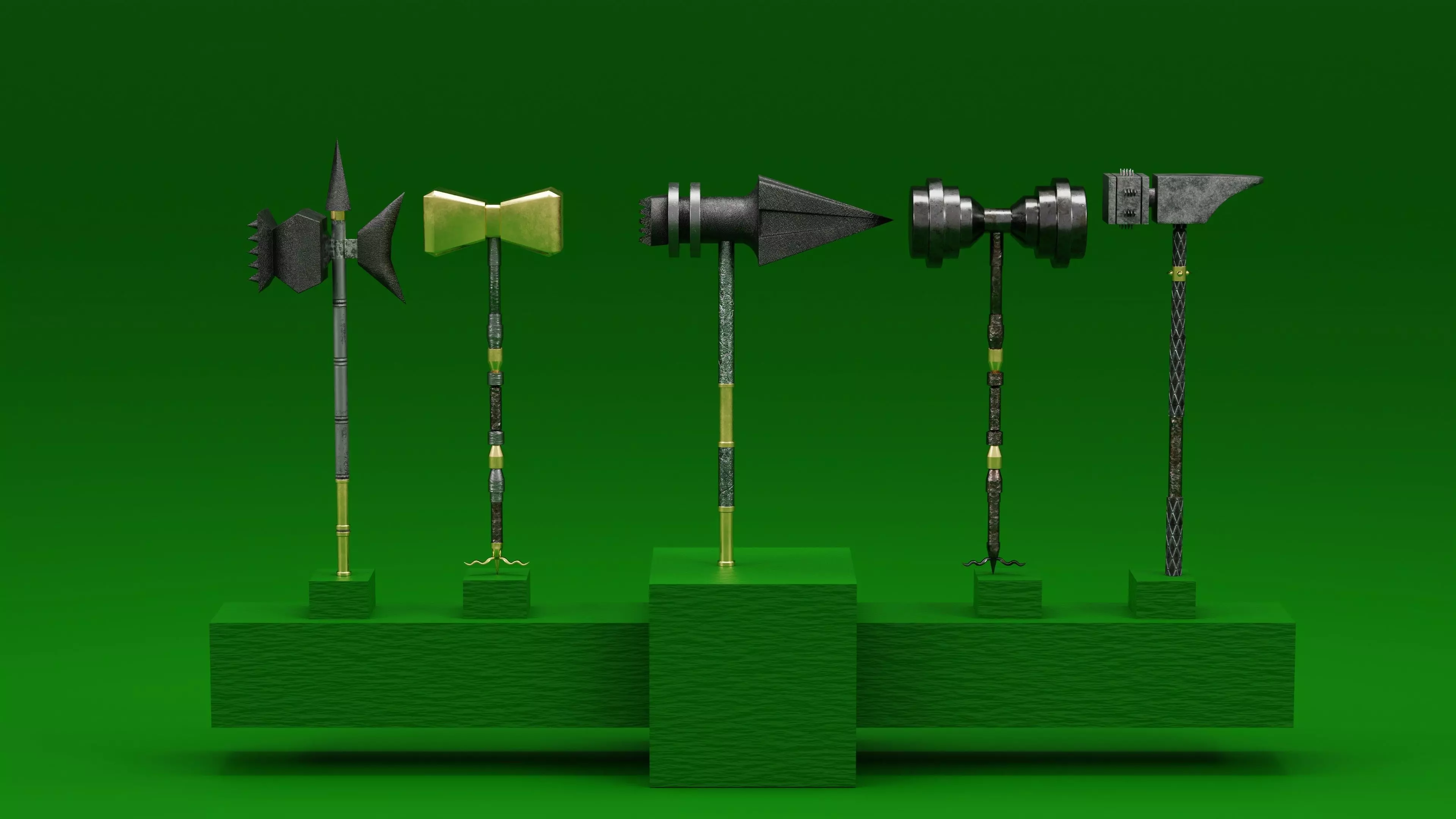 Hammer Low-poly 3D model_0