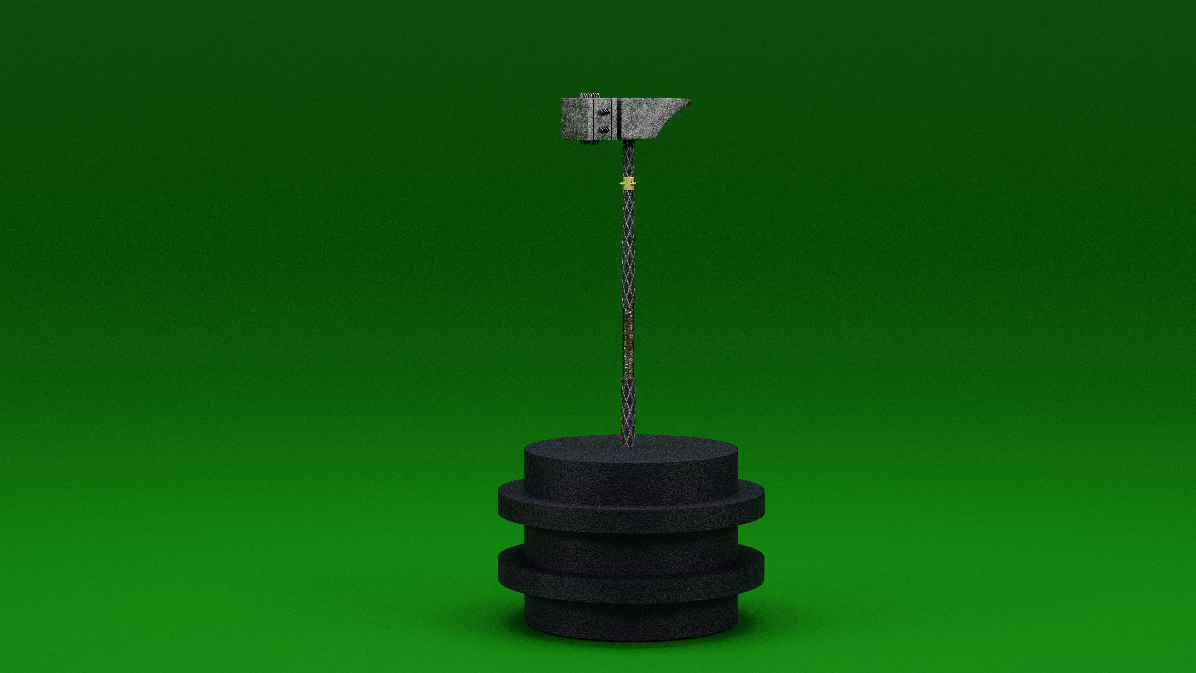 Hammer Low-poly 3D model_8